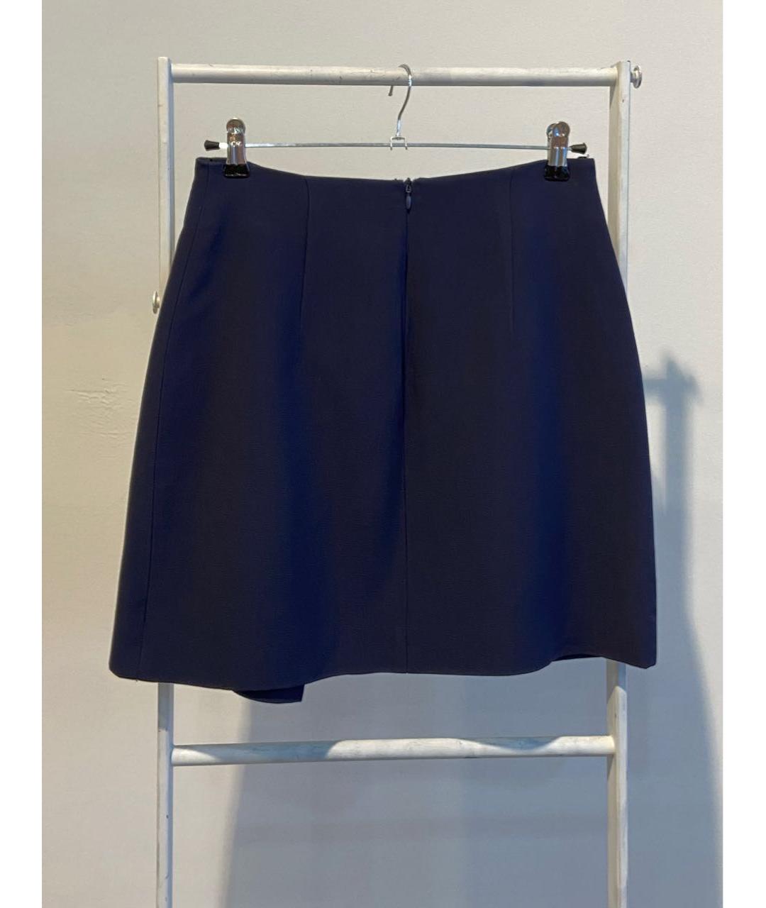 CHRISTOPHER KANE Темно-синяя вискозная юбка мини, фото 2