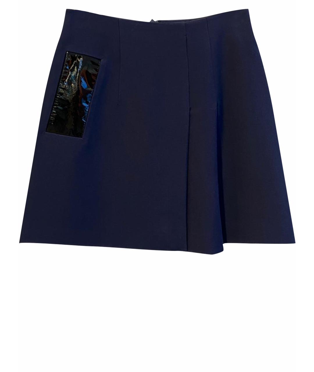 CHRISTOPHER KANE Темно-синяя вискозная юбка мини, фото 1