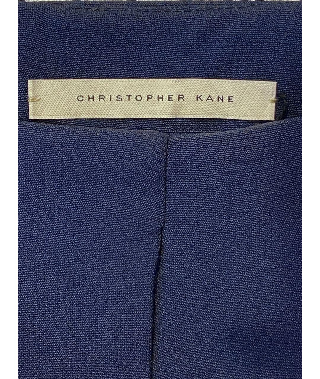 CHRISTOPHER KANE Темно-синяя вискозная юбка мини, фото 4