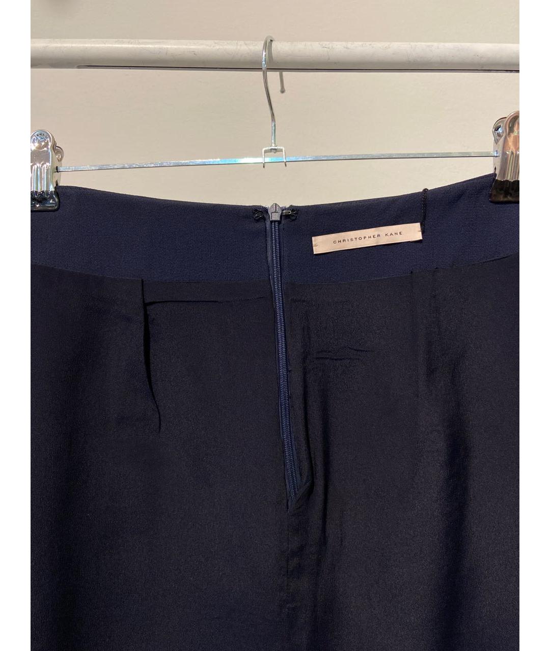 CHRISTOPHER KANE Темно-синяя вискозная юбка мини, фото 3
