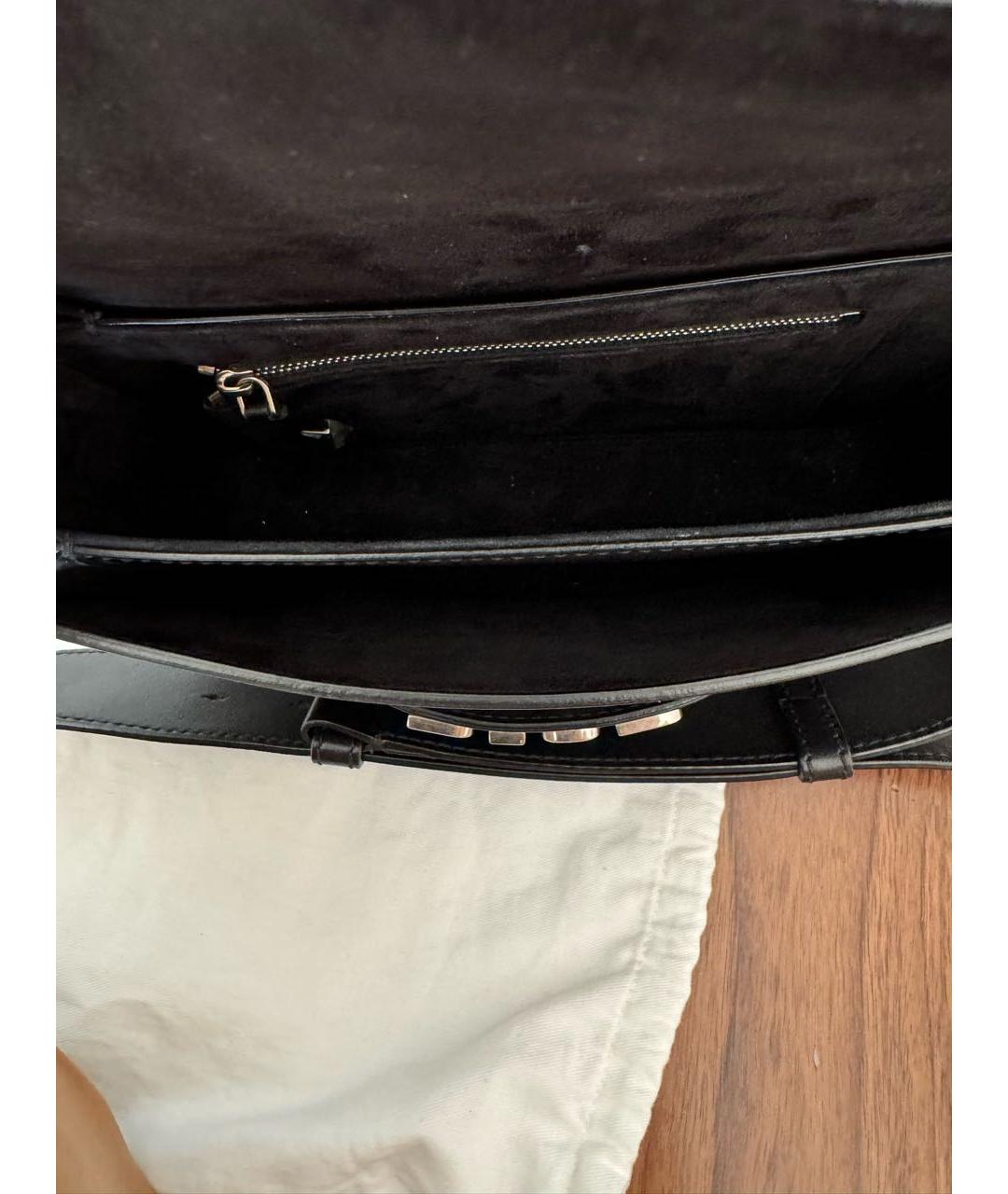 CHRISTIAN DIOR Черная кожаная сумка через плечо, фото 5