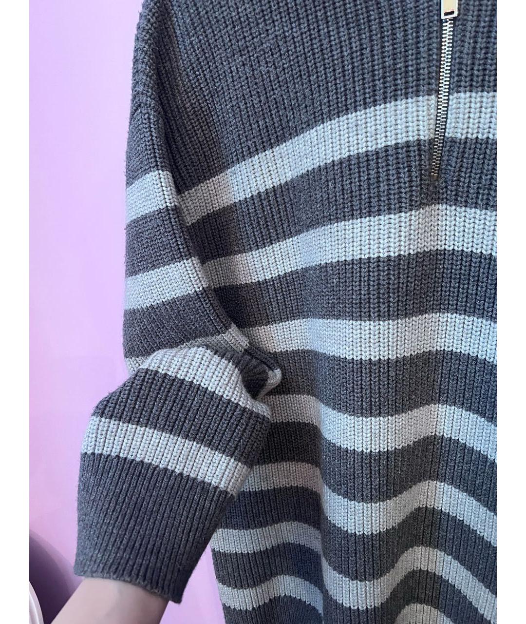 12 STOREEZ Серый шерстяной джемпер / свитер, фото 3