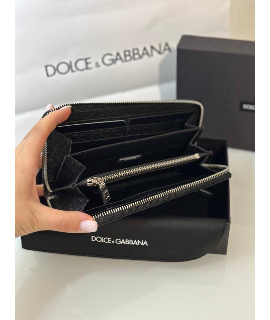 DOLCE&GABBANA Черный кошелек, фото 3