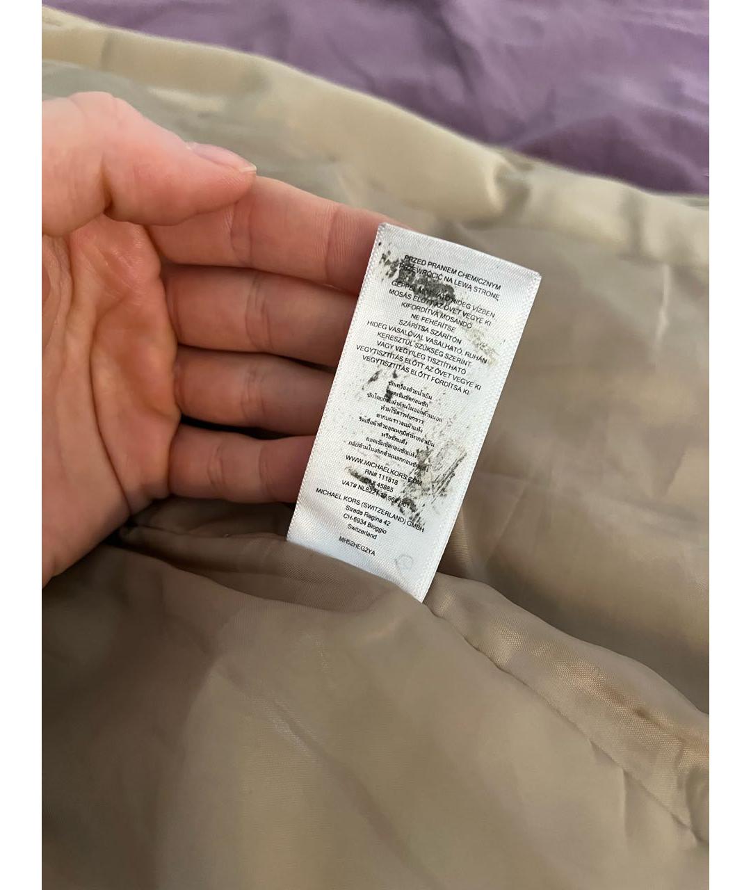 MICHAEL KORS COLLECTION Бежевая полиэстеровая куртка, фото 7