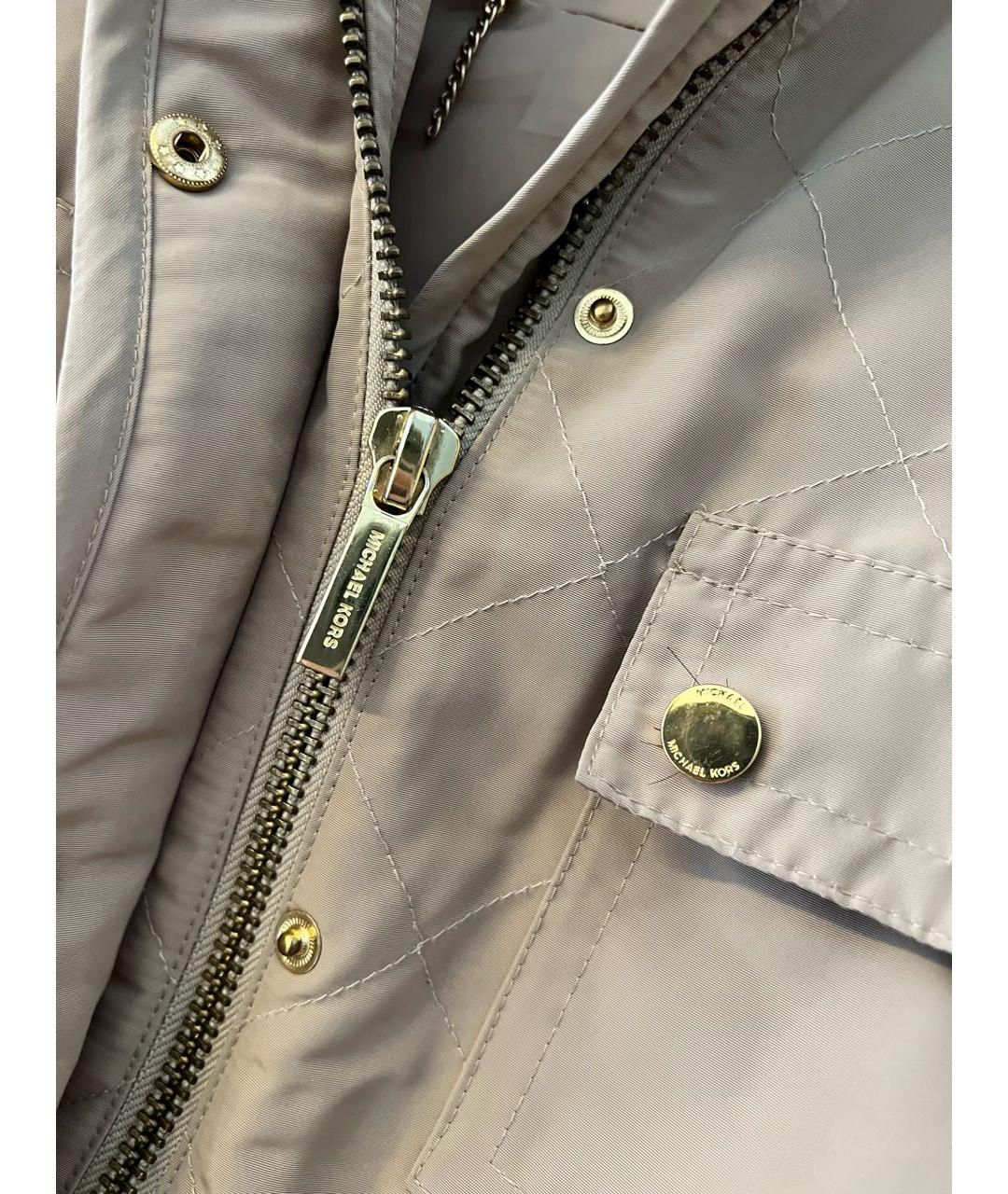 MICHAEL KORS COLLECTION Бежевая полиэстеровая куртка, фото 8