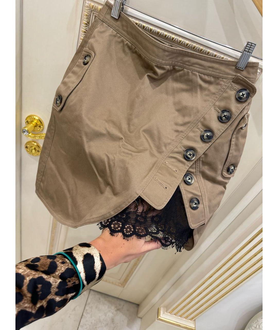 SELF-PORTRAIT Бежевая юбка мини, фото 2