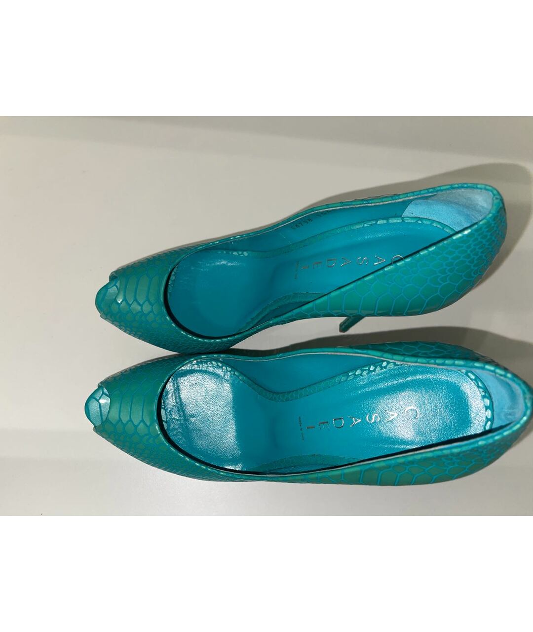 CASADEI Бирюзовые туфли из лакированной кожи, фото 3