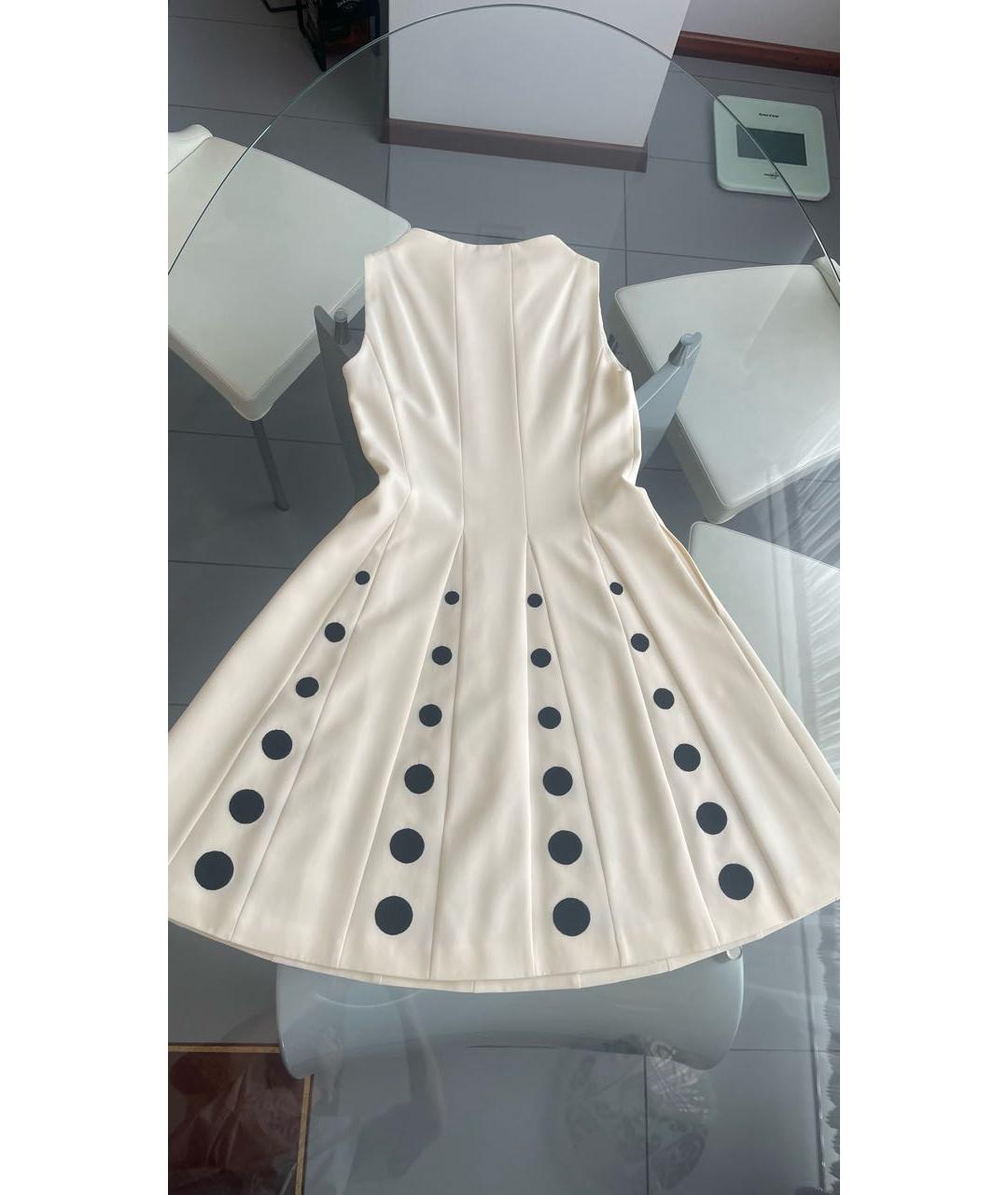 MOSCHINO Белое ацетатное коктейльное платье, фото 2