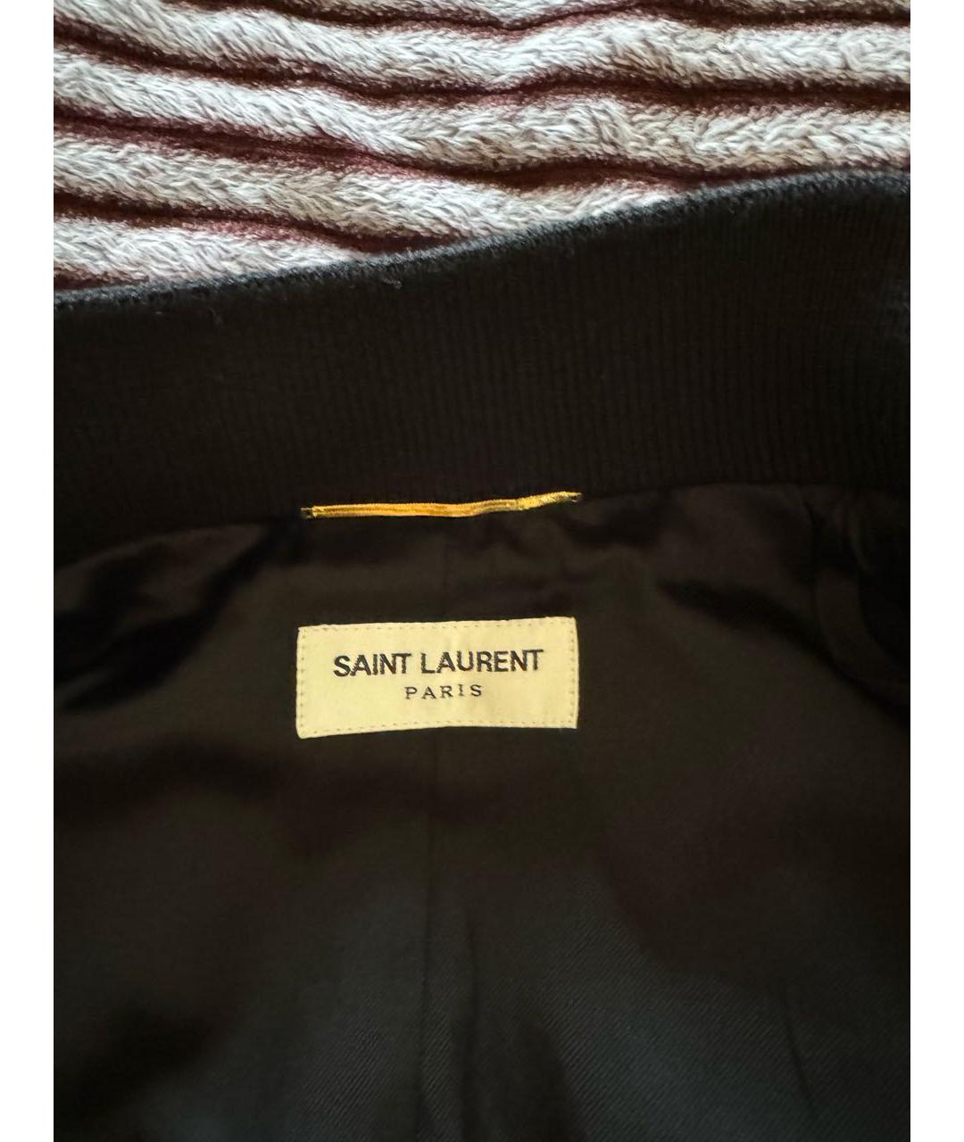 SAINT LAURENT Черная шерстяная куртка, фото 3