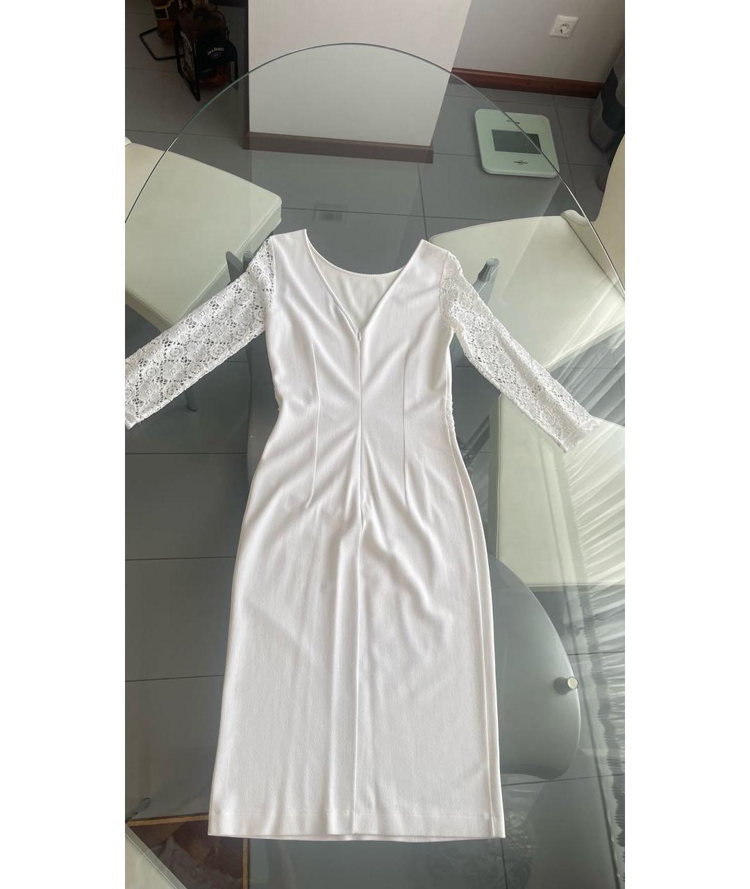 BLUMARINE Белое вискозное коктейльное платье, фото 2