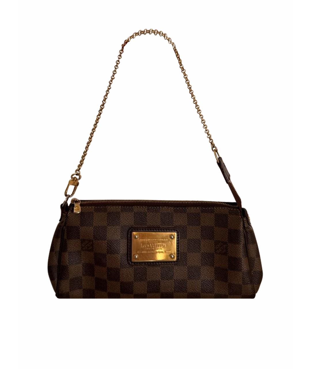 LOUIS VUITTON Коричневая кожаная сумка через плечо, фото 1
