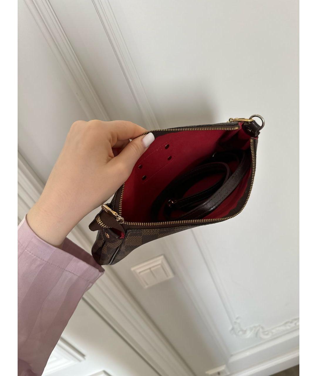 LOUIS VUITTON Коричневая кожаная сумка через плечо, фото 4