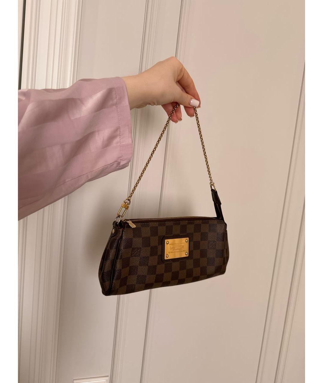 LOUIS VUITTON Коричневая кожаная сумка через плечо, фото 2