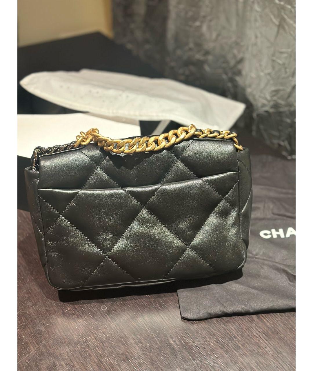 CHANEL Черная кожаная сумка через плечо, фото 3