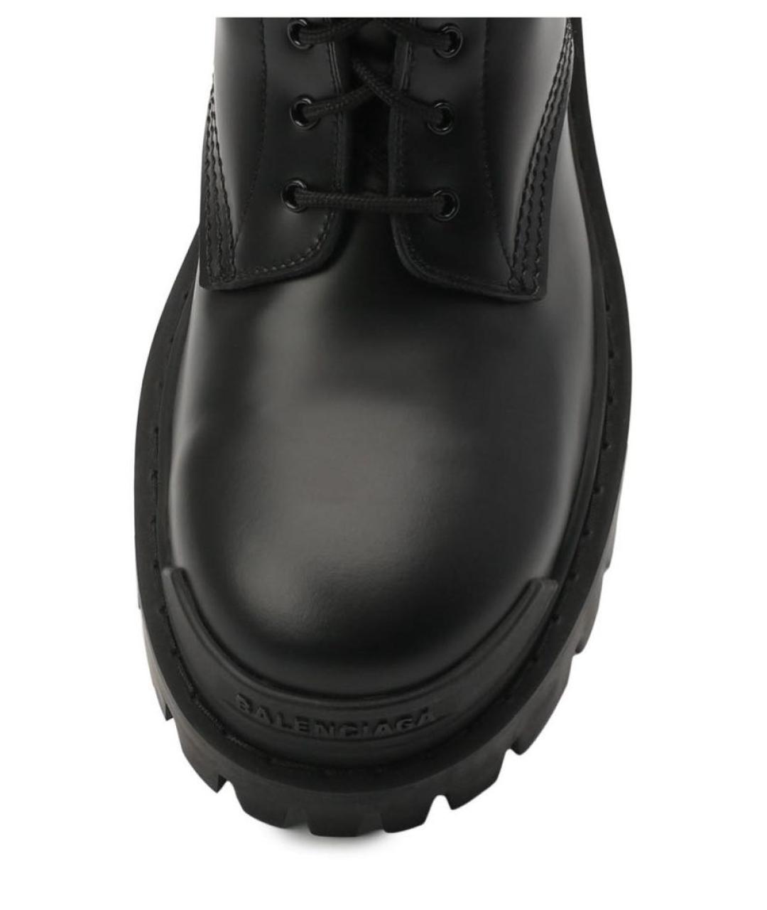 BALENCIAGA Черные кожаные ботинки, фото 2