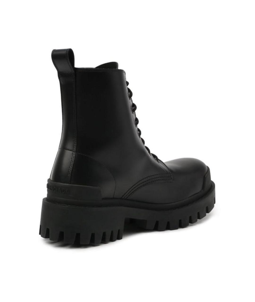BALENCIAGA Черные кожаные ботинки, фото 3