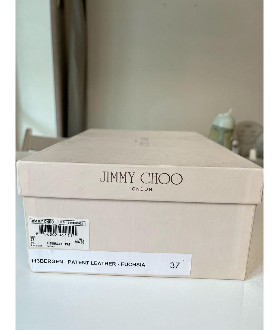 JIMMY CHOO Розовые туфли из лакированной кожи, фото 6