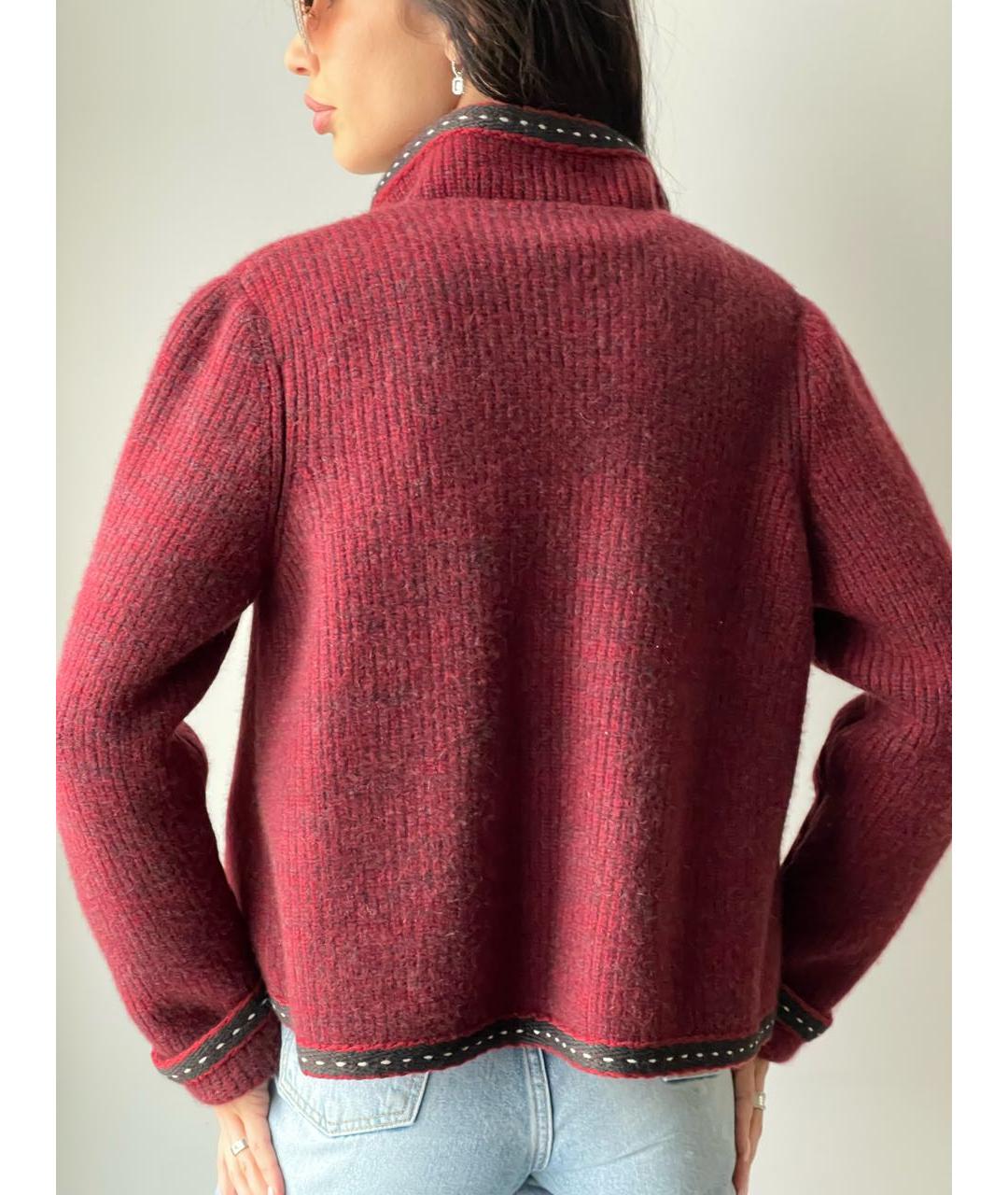 CHANEL PRE-OWNED Бордовый кашемировый жакет/пиджак, фото 4