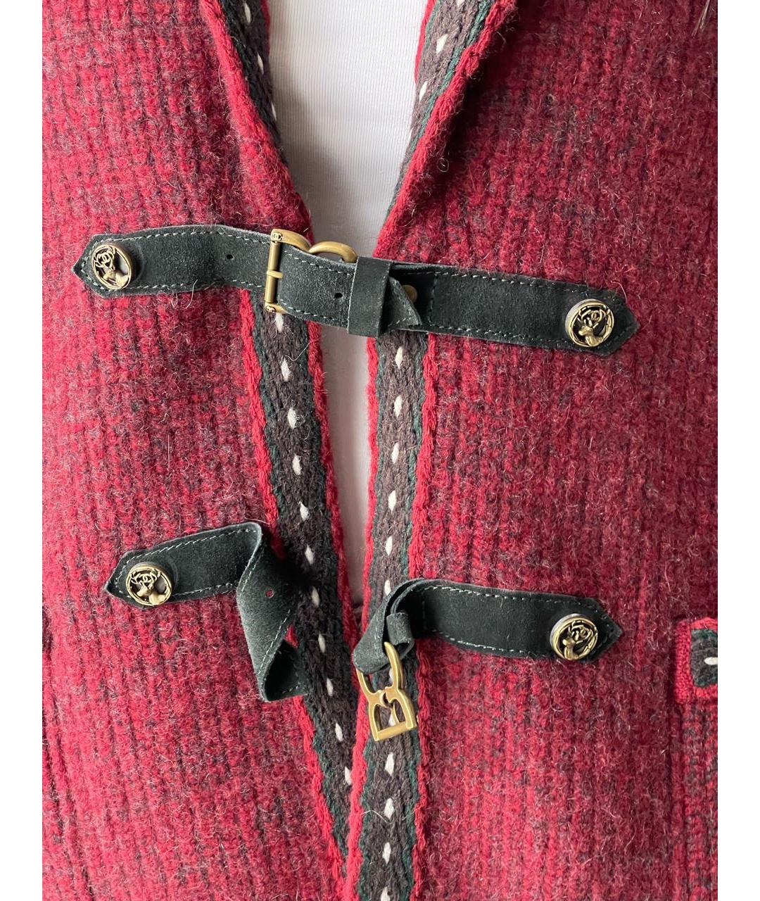CHANEL PRE-OWNED Бордовый кашемировый жакет/пиджак, фото 5