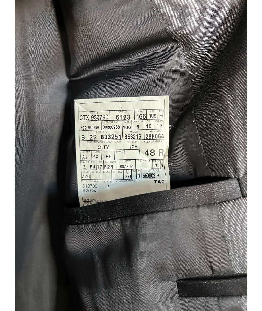 ZZEGNA Антрацитовый шерстяной пиджак, фото 5