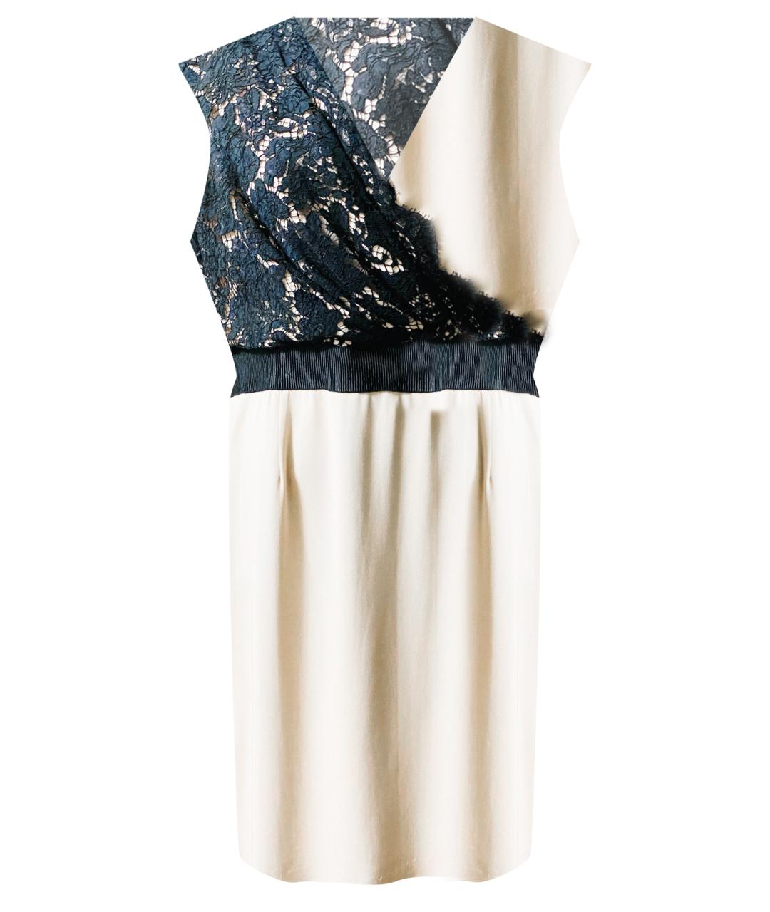 GIORGIO GRATI Бежевое вискозное коктейльное платье, фото 1
