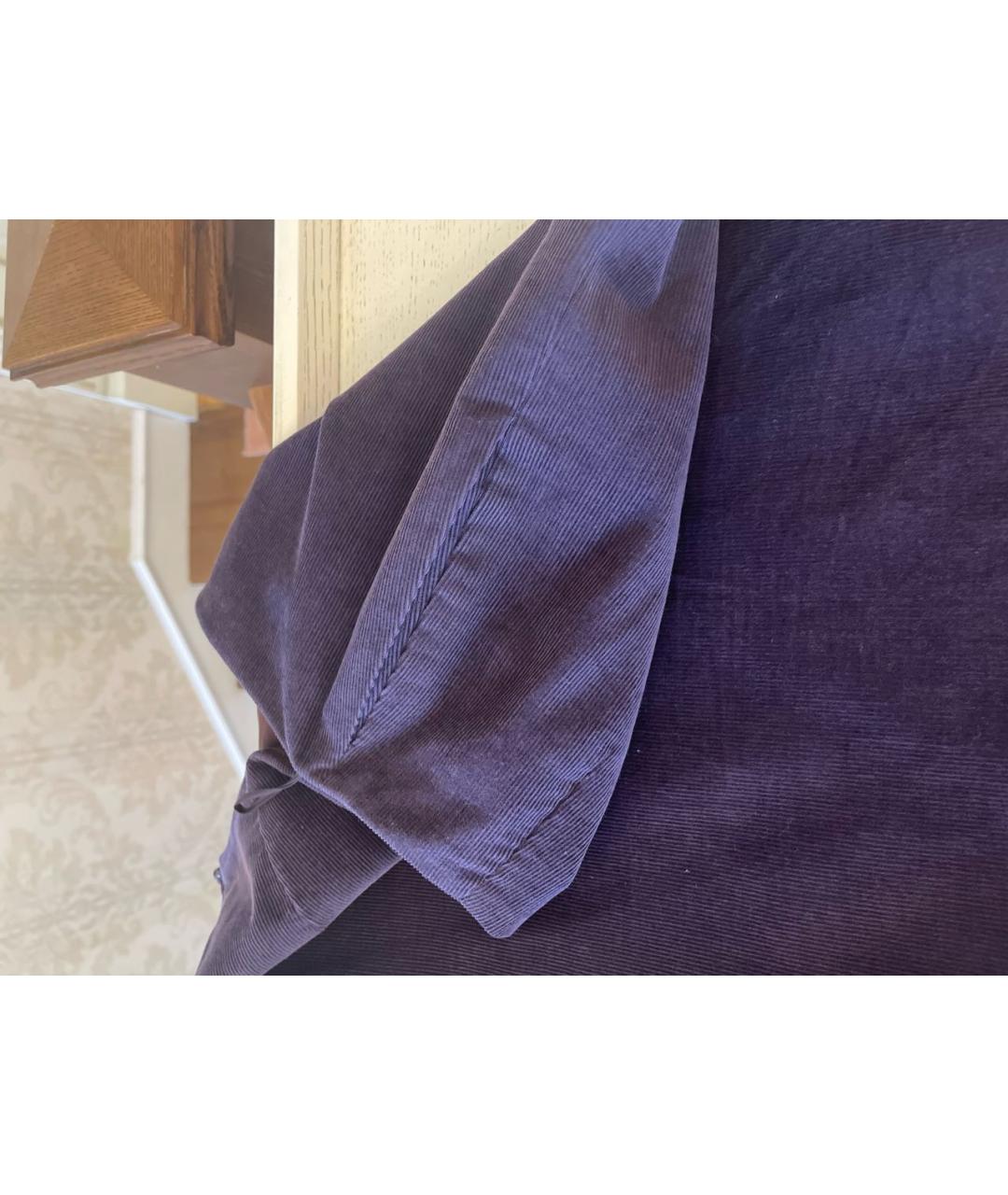 JIL SANDER Фиолетовая хлопковая юбка миди, фото 4