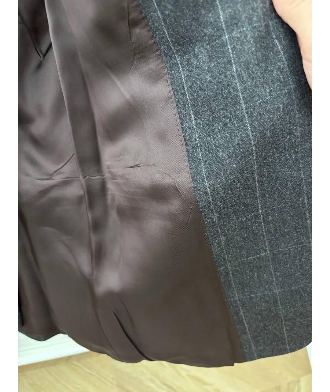 LARDINI Коричневый шерстяной костюм с брюками, фото 8