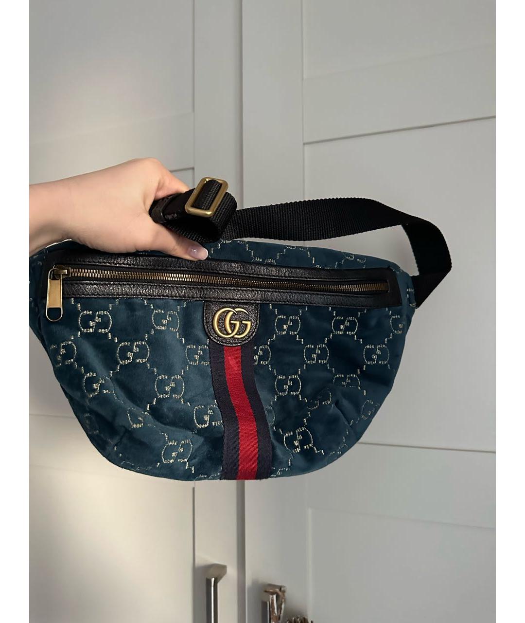 GUCCI Мульти бархатная поясная сумка, фото 2