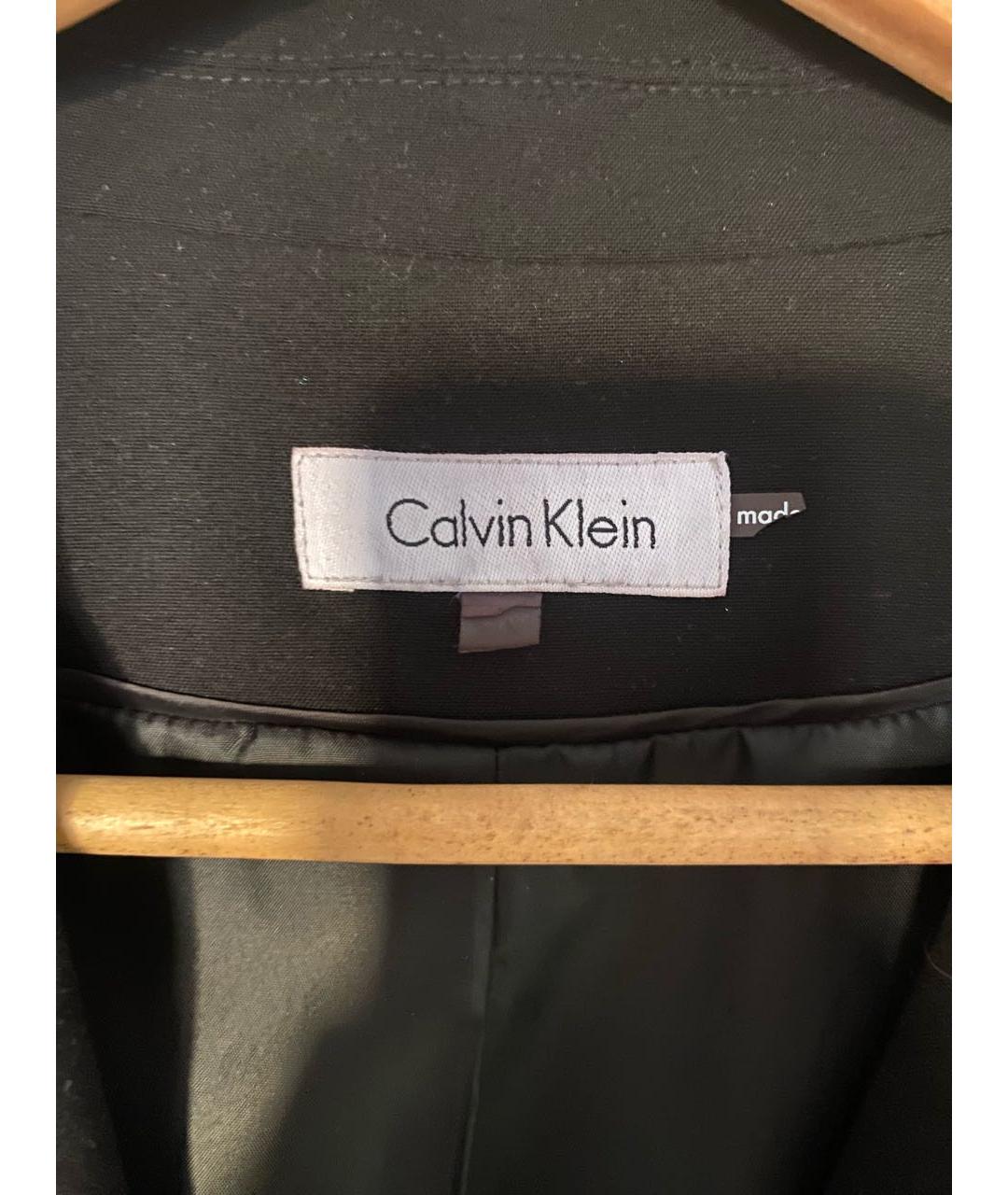 CALVIN KLEIN Черный полиэстеровый жакет/пиджак, фото 3
