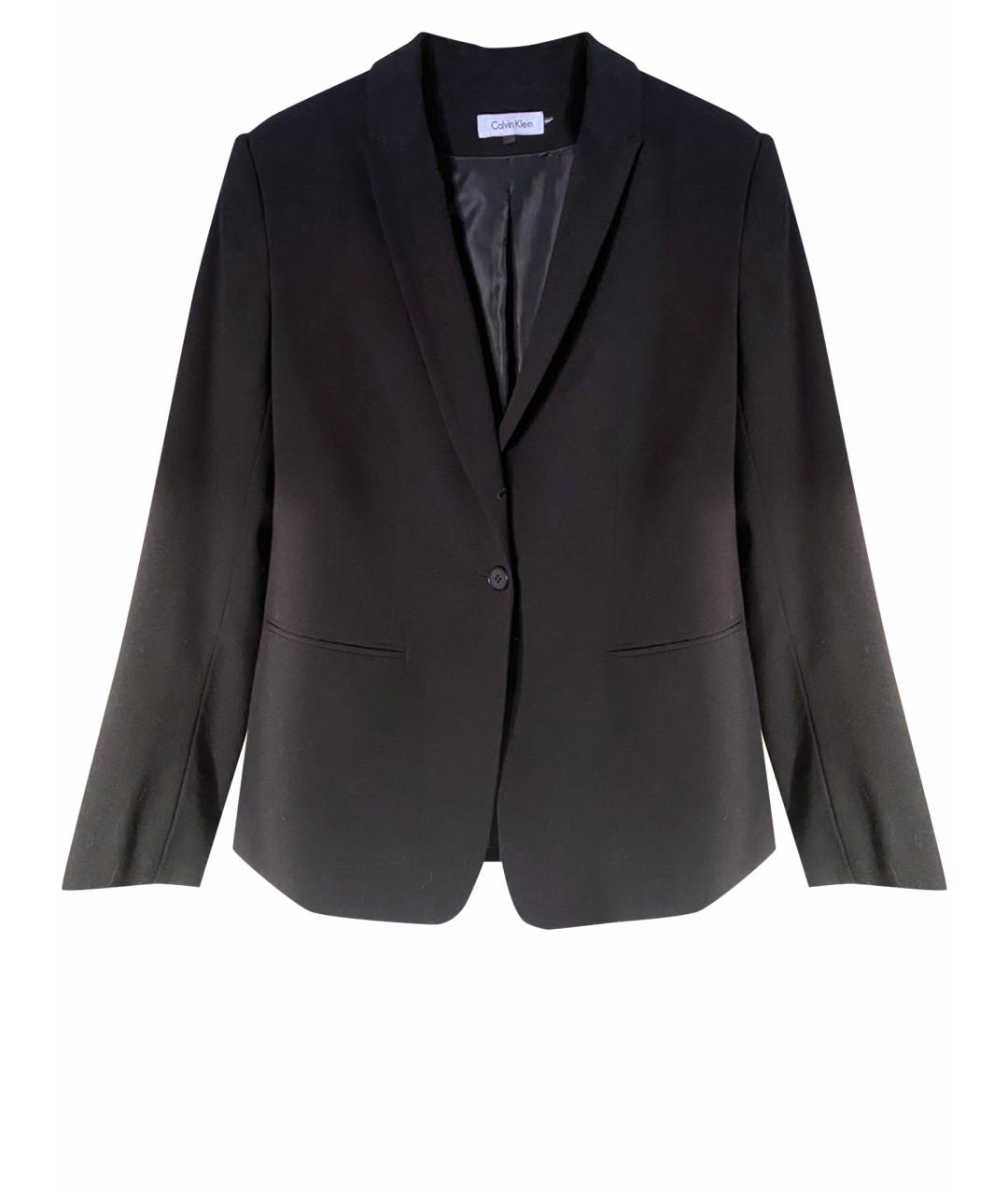 CALVIN KLEIN Черный полиэстеровый жакет/пиджак, фото 1