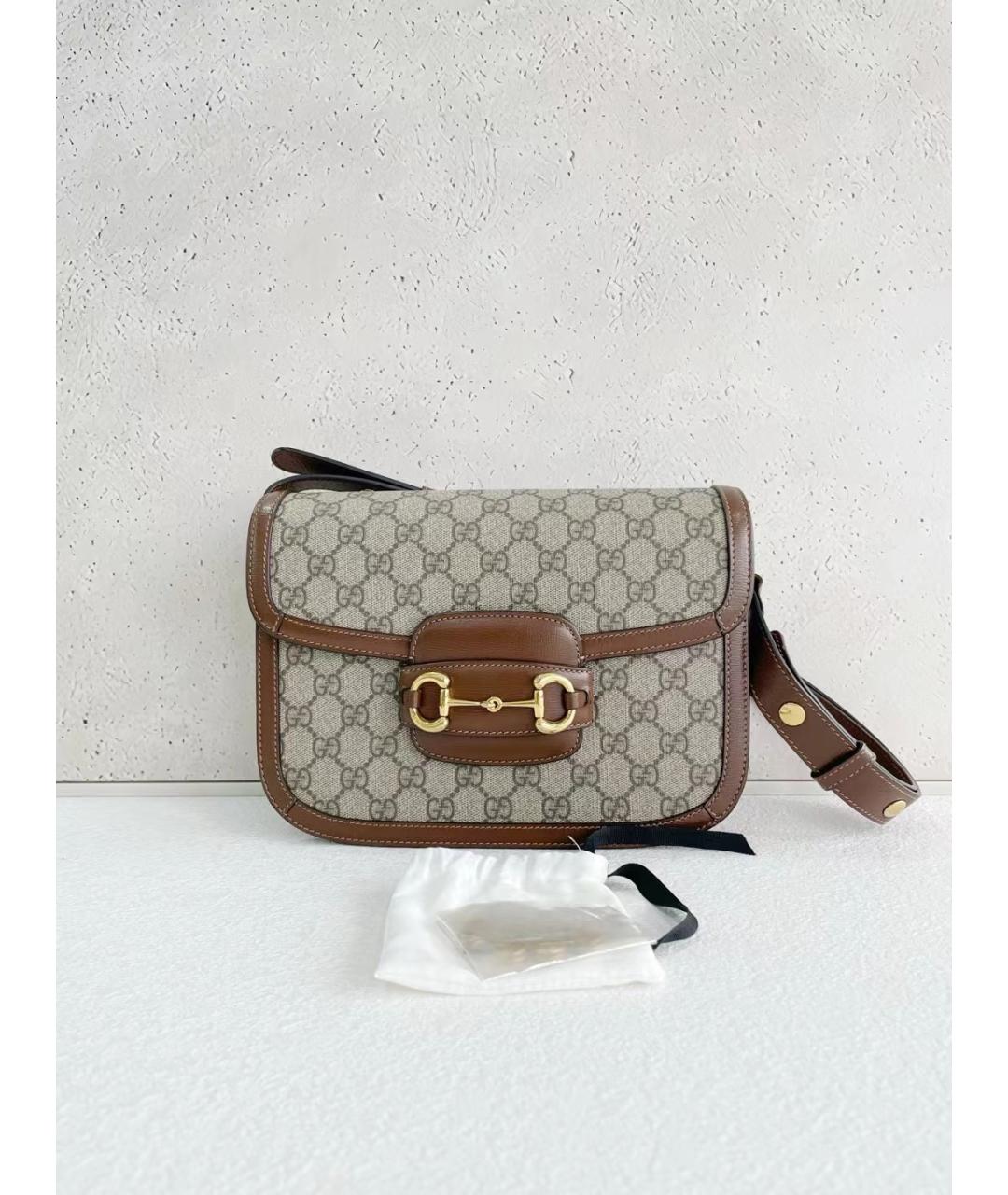GUCCI Коричневая деним сумка через плечо, фото 7