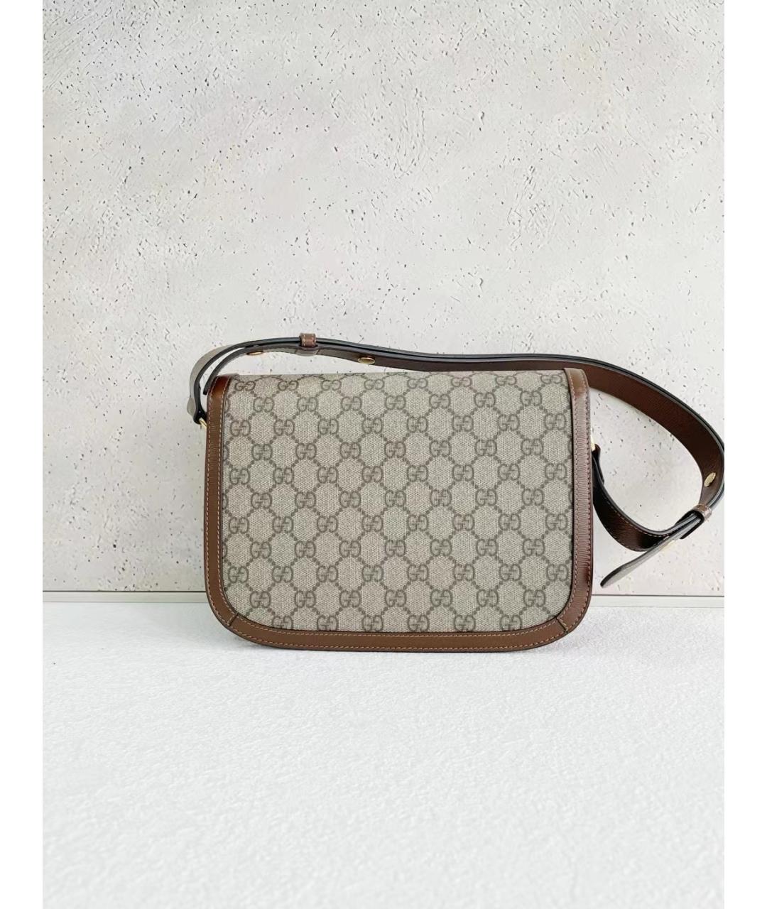 GUCCI Коричневая деним сумка через плечо, фото 2