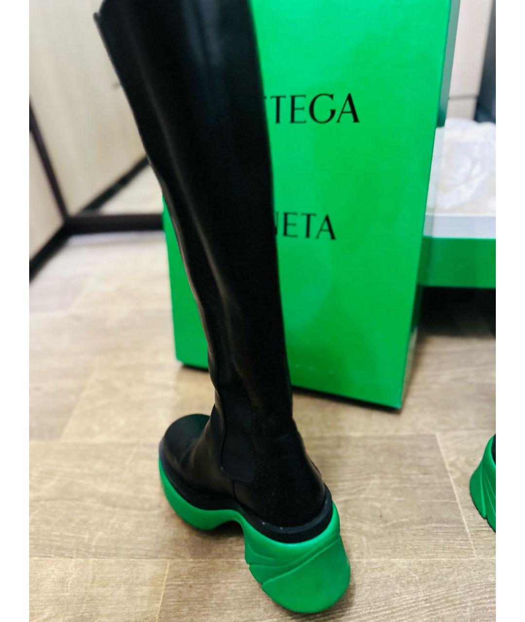 BOTTEGA VENETA Черные кожаные сапоги, фото 7
