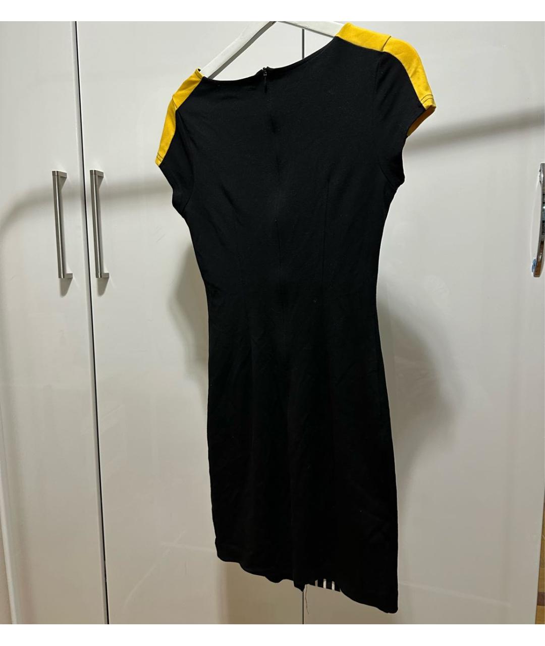VICTORIA BECKHAM Черное хлопковое повседневное платье, фото 2