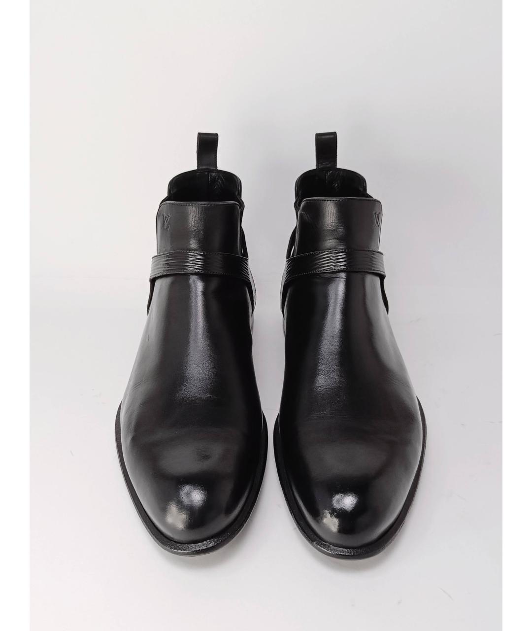 LOUIS VUITTON PRE-OWNED Черные кожаные высокие ботинки, фото 7