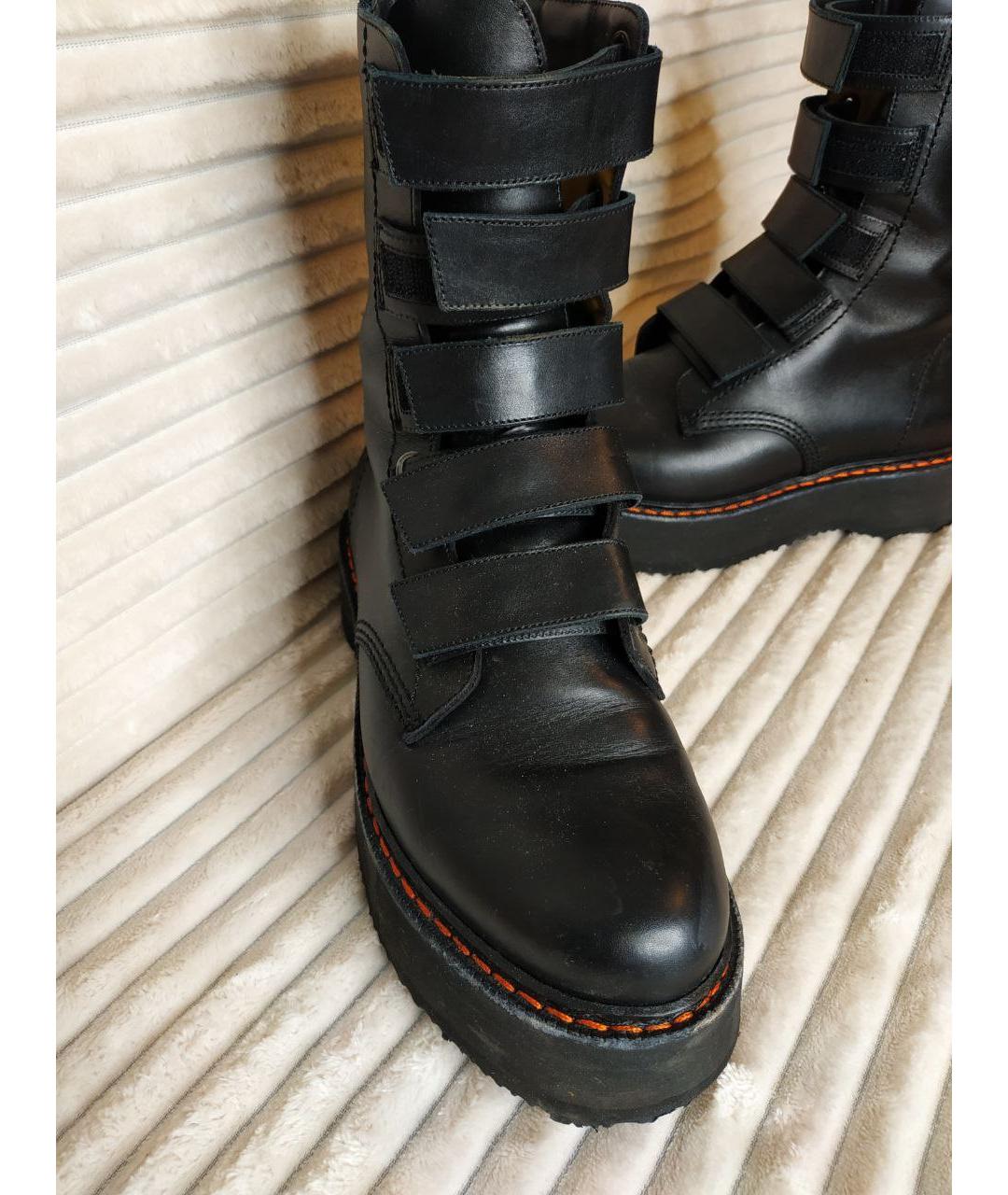 R13 Черные кожаные ботинки, фото 3