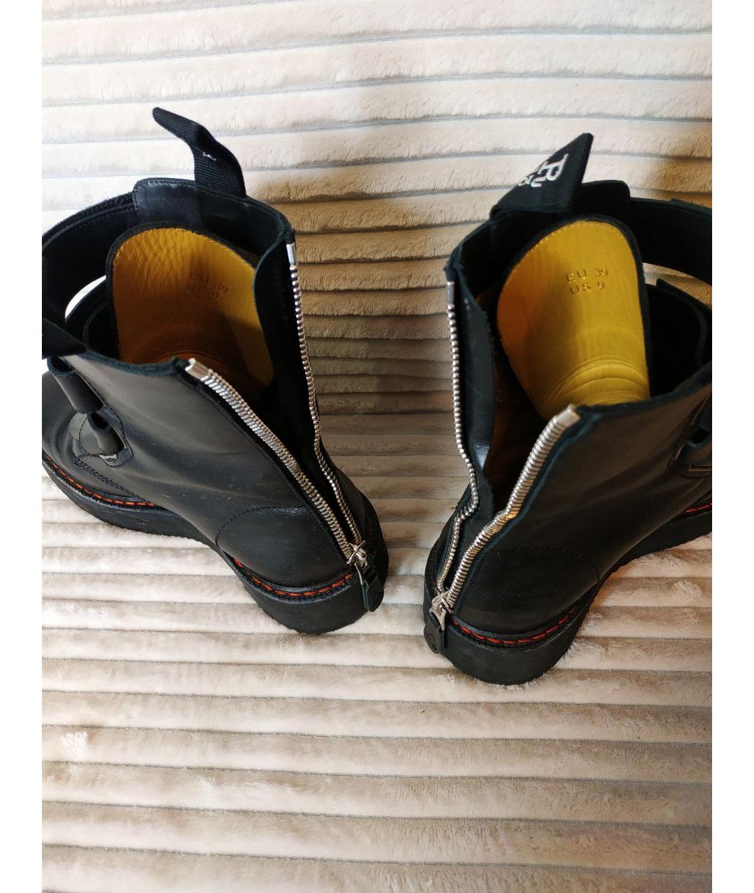 R13 Черные кожаные ботинки, фото 5