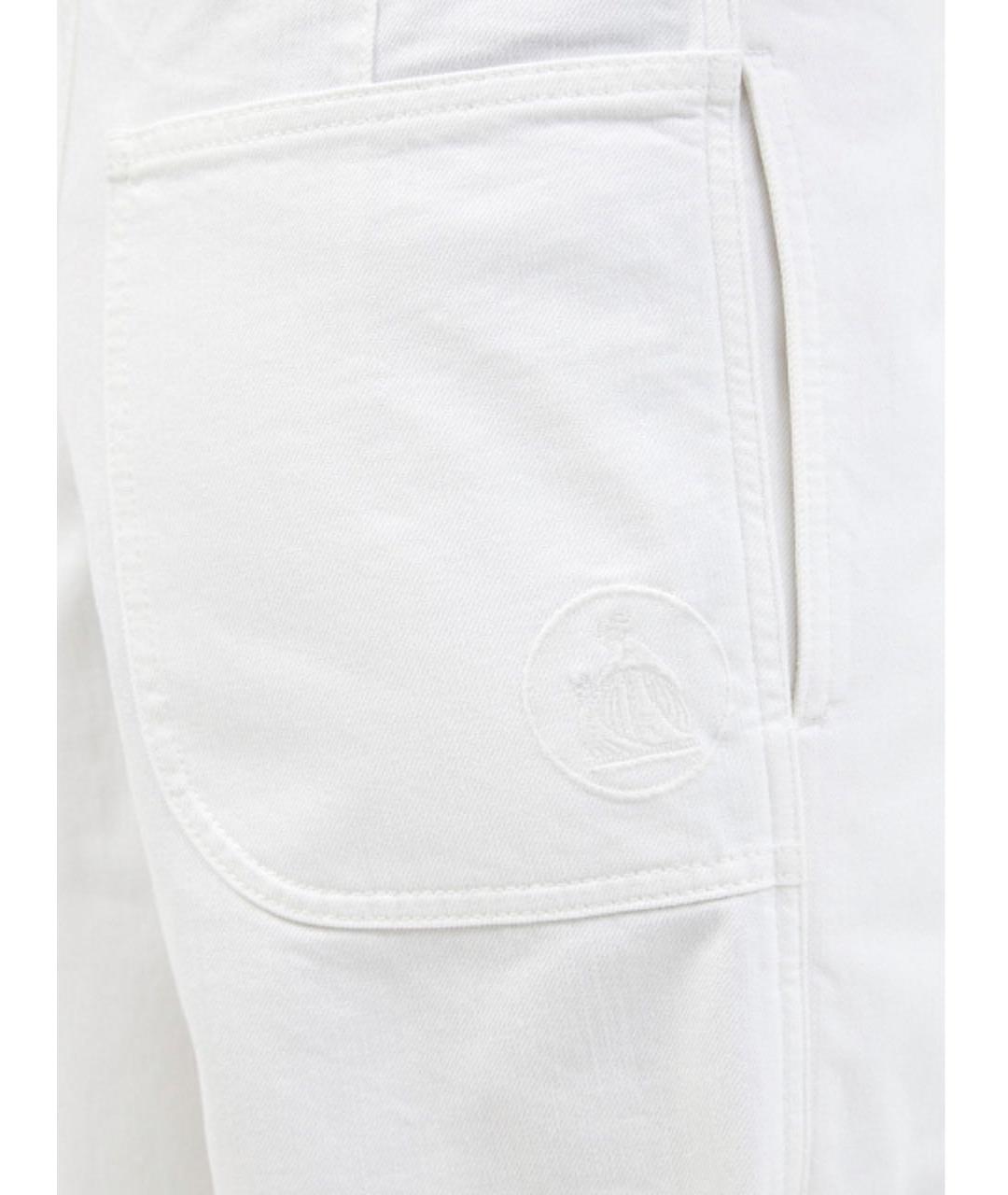 LANVIN Белые хлопковые прямые джинсы, фото 6