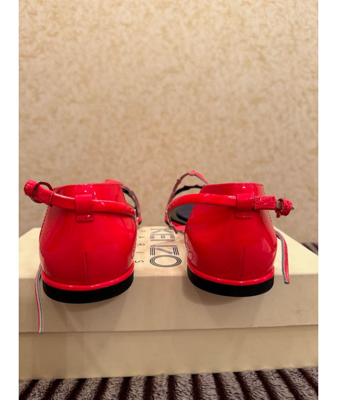 KENZO Фуксия кожаные сандалии, фото 4
