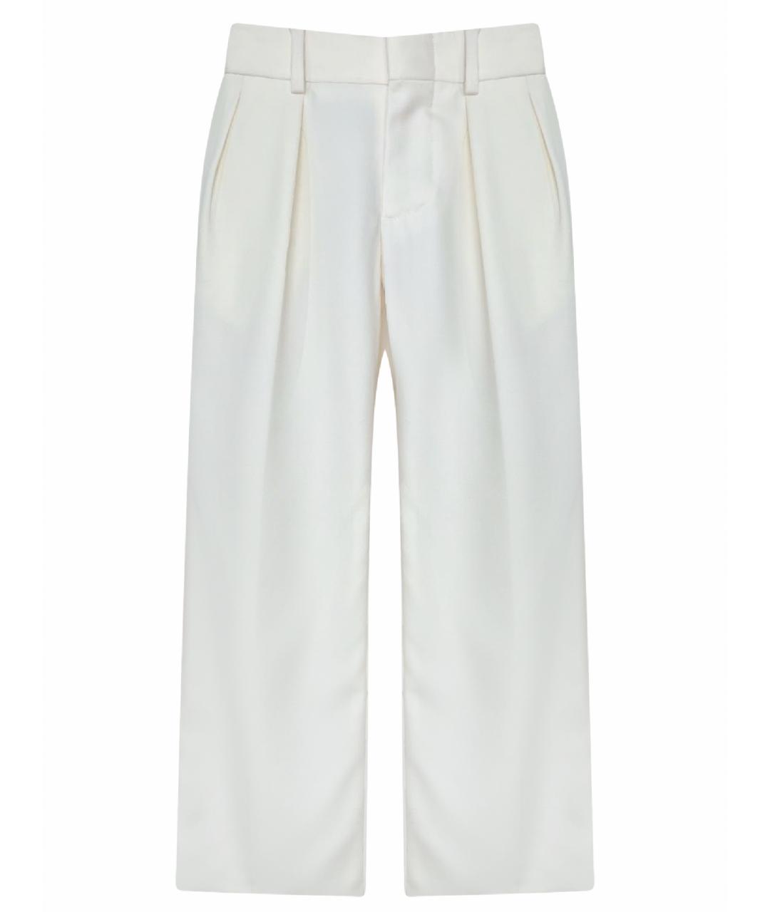 POLO RALPH LAUREN Белые шерстяные брюки и шорты, фото 1