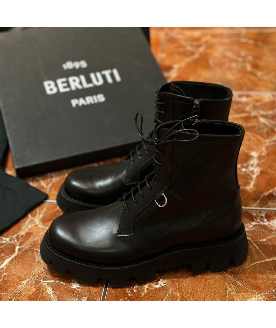 BERLUTI Черные кожаные высокие ботинки, фото 3