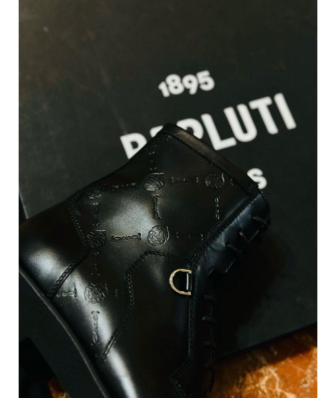 BERLUTI Черные кожаные высокие ботинки, фото 8