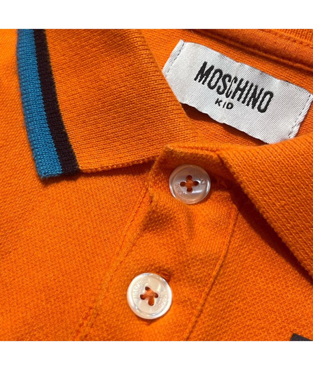 MOSCHINO KIDS Оранжевая хлопковая детская футболка, фото 4