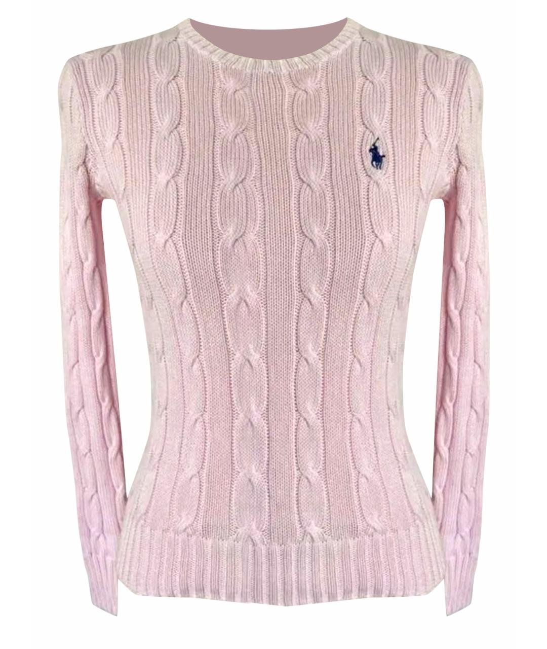 POLO RALPH LAUREN Розовый хлопковый джемпер / свитер, фото 1