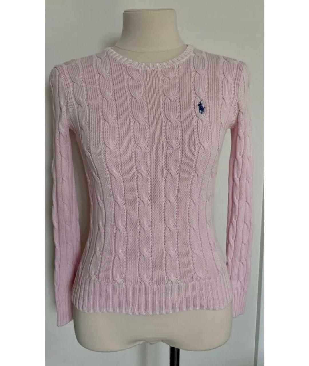 POLO RALPH LAUREN Розовый хлопковый джемпер / свитер, фото 9