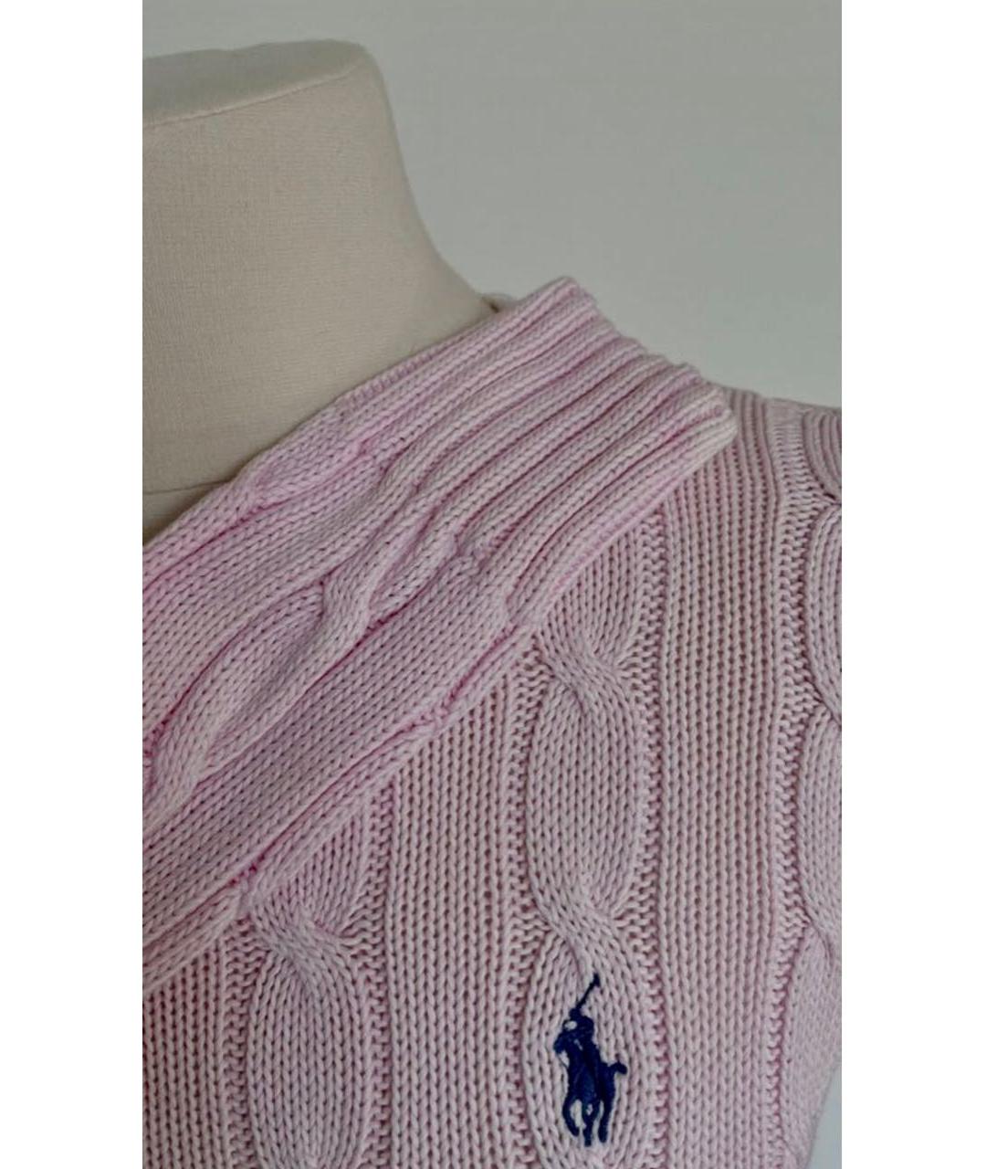 POLO RALPH LAUREN Розовый хлопковый джемпер / свитер, фото 4