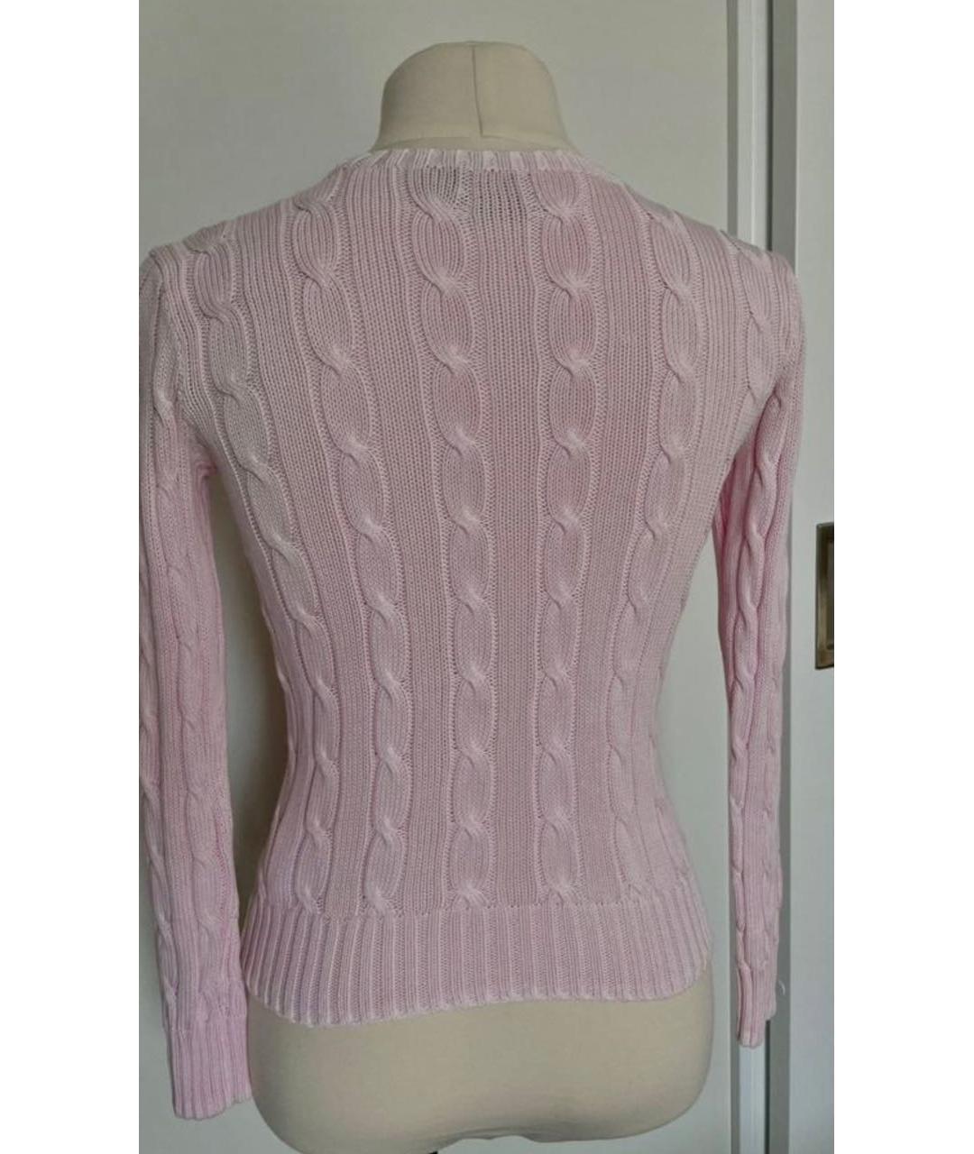 POLO RALPH LAUREN Розовый хлопковый джемпер / свитер, фото 2