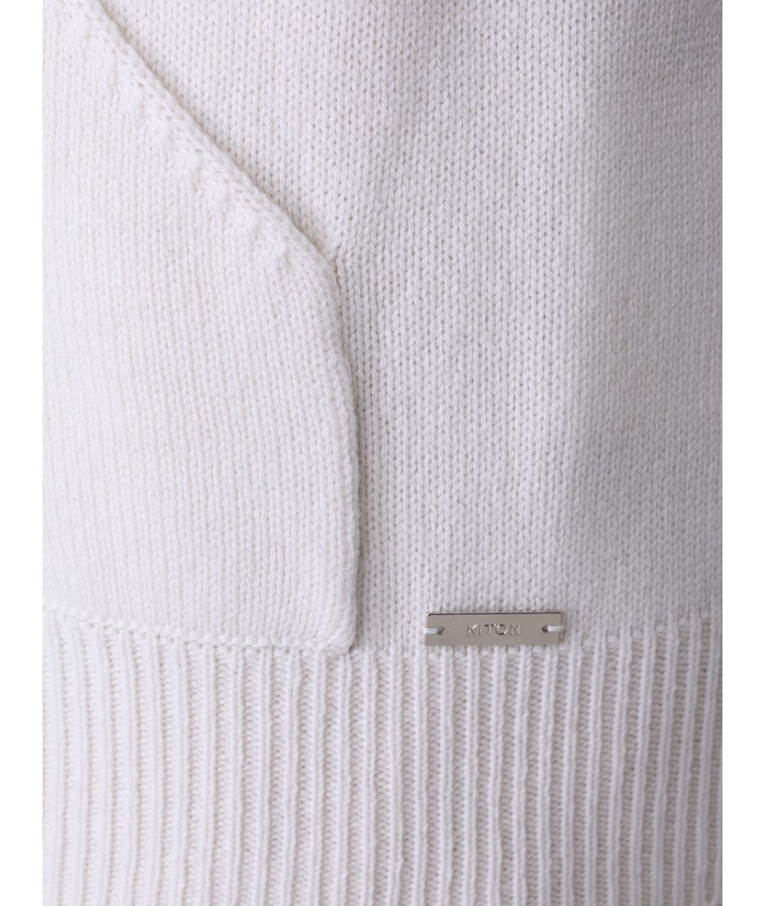KITON Белый кашемировый джемпер / свитер, фото 5