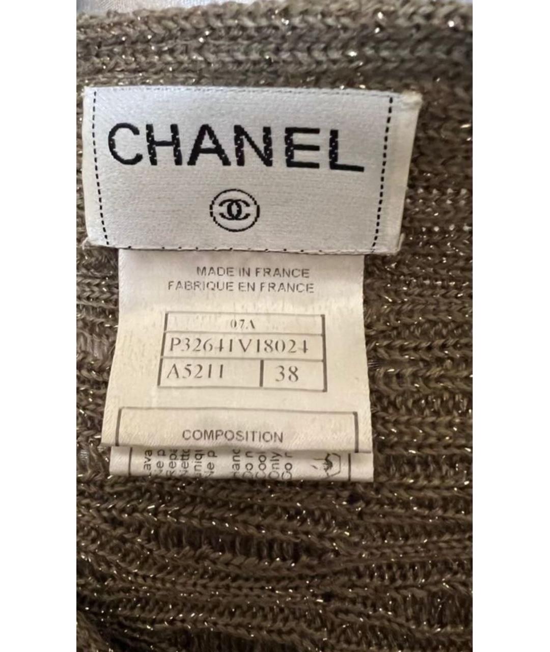 CHANEL PRE-OWNED Коричневый шерстяной джемпер / свитер, фото 6