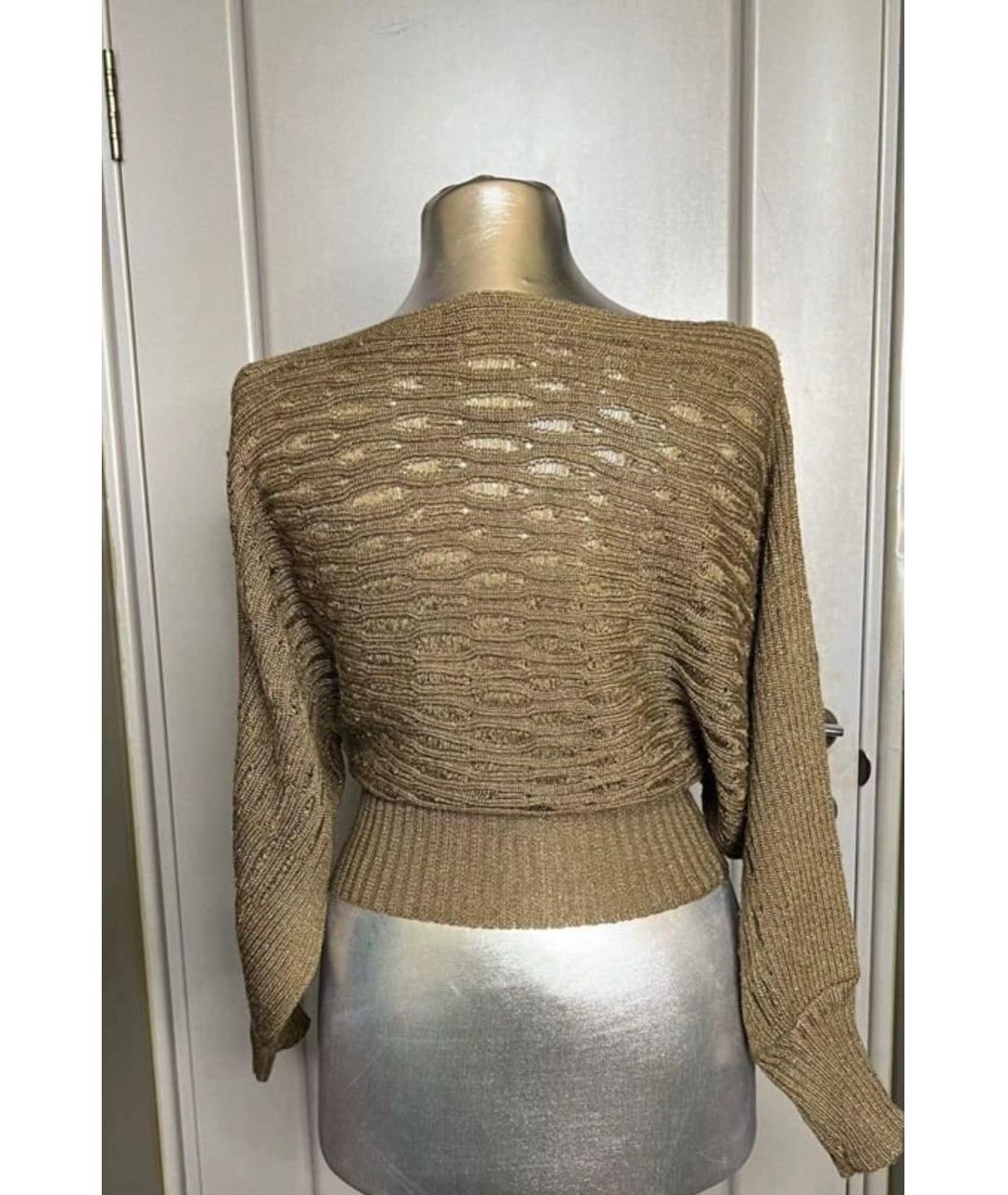 CHANEL PRE-OWNED Коричневый шерстяной джемпер / свитер, фото 4